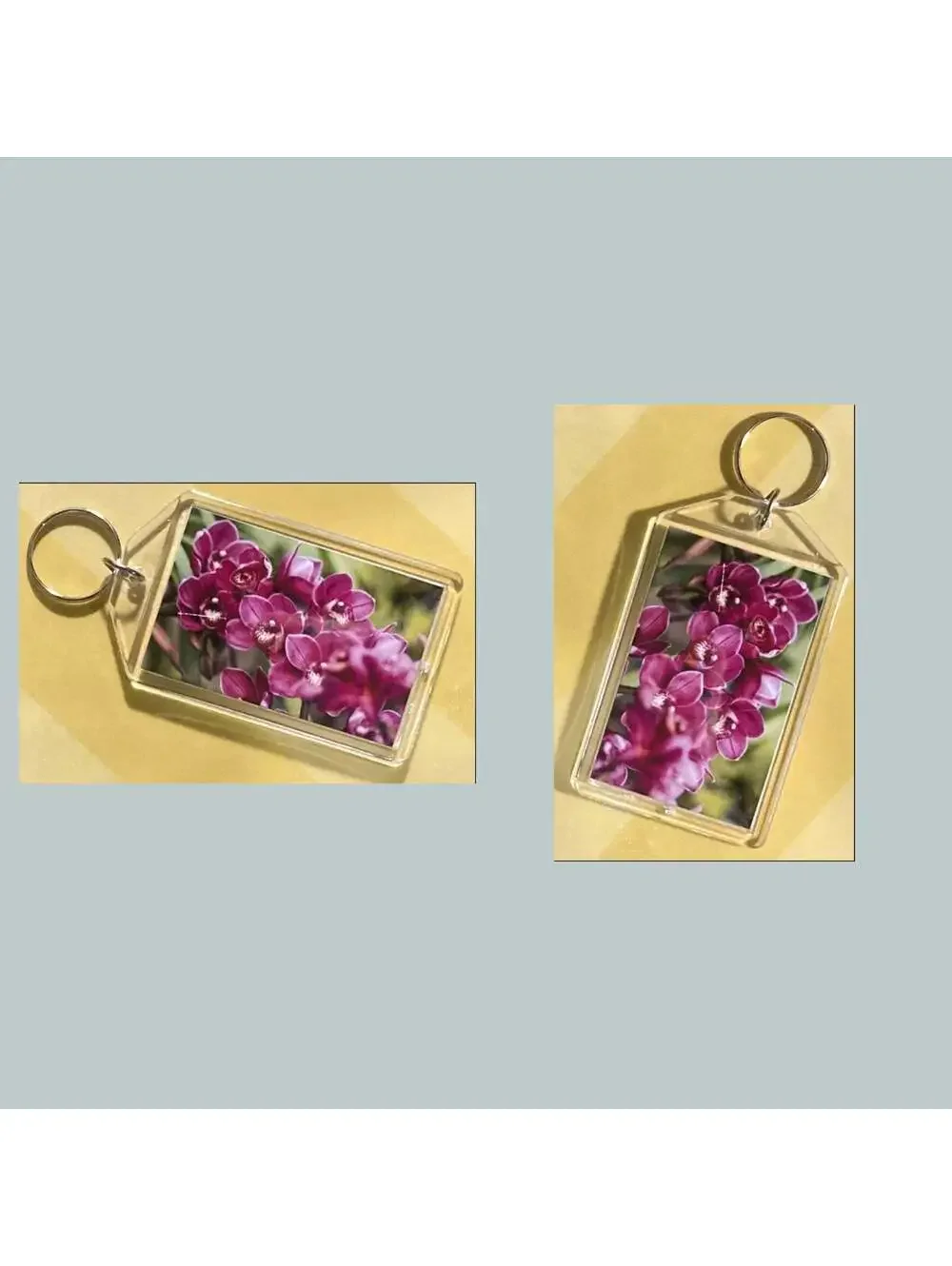 3699 Orchids Acrylic Keychain | Floral Keychain | Flower Lover Gift